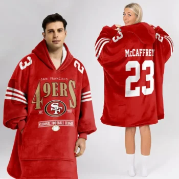 Nfl San Francisco 49ers Blanket Hoodie Christian Mccaffrey 1