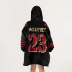 Nfl San Francisco 49ers Blanket Hoodie Christian Mccaffrey Autographed 1
