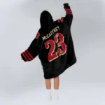 Nfl San Francisco 49ers Blanket Hoodie Christian Mccaffrey Autographed 1