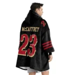Nfl San Francisco 49ers Blanket Hoodie Christian Mccaffrey Autographed 1