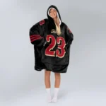 Nfl San Francisco 49ers Blanket Hoodie Christian Mccaffrey Autographed 1
