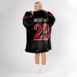Nfl San Francisco 49ers Blanket Hoodie Christian Mccaffrey Autographed 1
