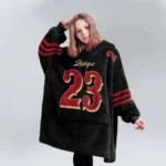 Nfl San Francisco 49ers Blanket Hoodie Christian Mccaffrey Autographed 1