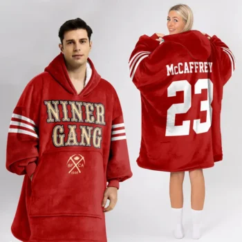 Nfl San Francisco 49ers Blanket Hoodie Christian Mccaffrey Niner Gang 23 1