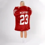 Nfl San Francisco 49ers Blanket Hoodie Christian Mccaffrey Niner Gang 23 1