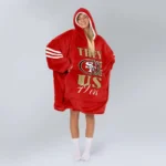 Nfl San Francisco 49ers Blanket Hoodie Christian Mccaffrey They Not Like Us 1