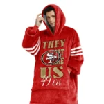 Nfl San Francisco 49ers Blanket Hoodie Christian Mccaffrey They Not Like Us 1