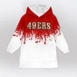 Nfl San Francisco 49ers Blanket Hoodie Dynamic Niner Gang 1