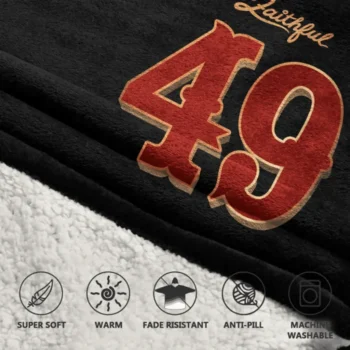 Nfl San Francisco 49ers Blanket Hoodie Faithful Player 2
