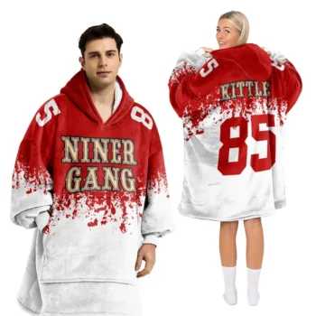 Nfl San Francisco 49ers Blanket Hoodie George Kittle 1
