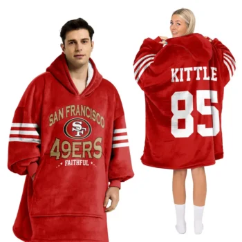 Nfl San Francisco 49ers Blanket Hoodie George Kittle Faithful 1