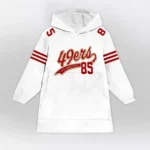 Nfl San Francisco 49ers Blanket Hoodie George Kittle White 1