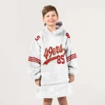 Nfl San Francisco 49ers Blanket Hoodie George Kittle White 1