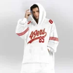 Nfl San Francisco 49ers Blanket Hoodie George Kittle White 1
