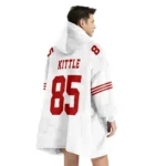 Nfl San Francisco 49ers Blanket Hoodie George Kittle White 1