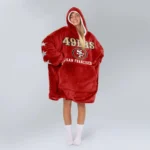 Nfl San Francisco 49ers Blanket Hoodie Logo Niner Gang 1