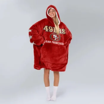 Nfl San Francisco 49ers Blanket Hoodie Logo Niner Gang 2