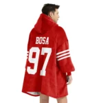 Nfl San Francisco 49ers Blanket Hoodie Nick Bosa 1