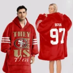 Nfl San Francisco 49ers Blanket Hoodie Nick Bosa They Not Like Us 1
