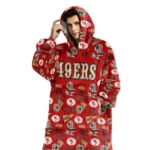 Nfl San Francisco 49ers Blanket Hoodie Pattern 1