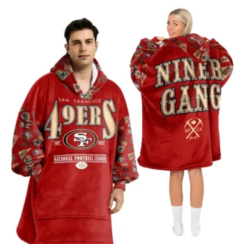 Nfl San Francisco 49ers Blanket Hoodie Pattern Sleeve 1