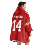 Nfl San Francisco 49ers Blanket Hoodie Ricky Pearsall 1