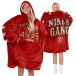 Nfl San Francisco 49ers Blanket Hoodie Slogan Niner Gang 1