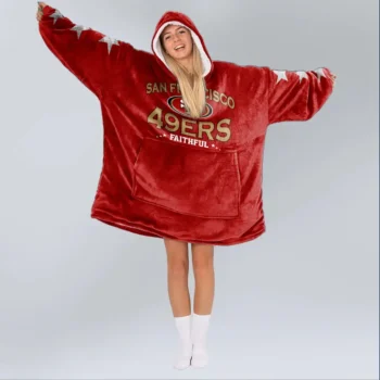 Nfl San Francisco 49ers Blanket Hoodie Slogan Niner Gang 2