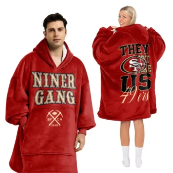 Nfl San Francisco 49ers Blanket Hoodie They Not Like Us 1