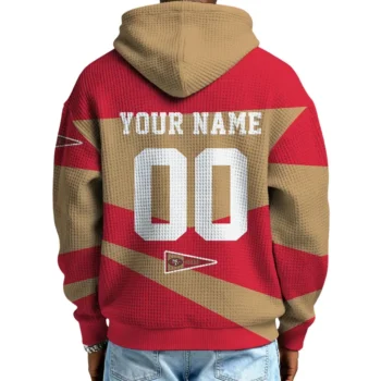 Nfl San Francisco 49ers Custom Quarter Zip Waffle Hoodie 2