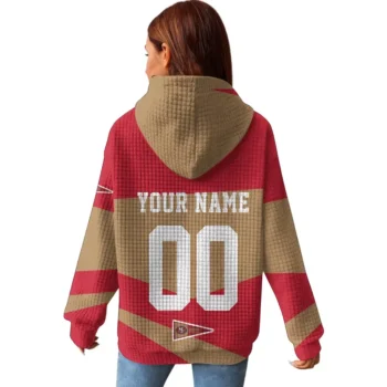Nfl San Francisco 49ers Custom Waffle Hoodie 3