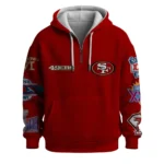 Nfl San Francisco 49ers Quarter Zip Waffle Hoodie 5x Super Bowl 1
