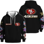 Nfl San Francisco 49ers Quarter Zip Waffle Hoodie 5x Super Bowl Team 1