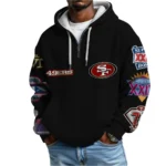 Nfl San Francisco 49ers Quarter Zip Waffle Hoodie 5x Super Bowl Team 1