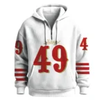 Nfl San Francisco 49ers Quarter Zip Waffle Hoodie Faithful 1
