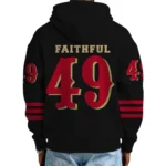 Nfl San Francisco 49ers Quarter Zip Waffle Hoodie Faithful Team 1