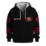 Nfl San Francisco 49ers Quarter Zip Waffle Hoodie Faithful Team 1