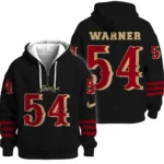 Nfl San Francisco 49ers Quarter Zip Waffle Hoodie Fed Warner 1
