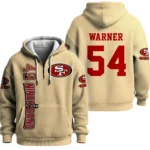 Nfl San Francisco 49ers Quarter Zip Waffle Hoodie Fred Warner 1