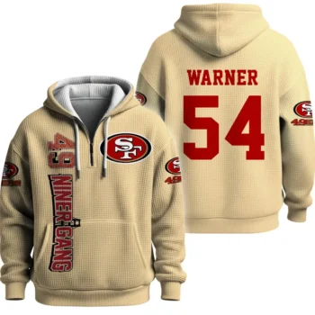 Nfl San Francisco 49ers Quarter Zip Waffle Hoodie Fred Warner 1