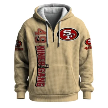 Nfl San Francisco 49ers Quarter Zip Waffle Hoodie Fred Warner 2