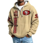 Nfl San Francisco 49ers Quarter Zip Waffle Hoodie Fred Warner 1