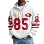Nfl San Francisco 49ers Quarter Zip Waffle Hoodie George Kittle 1