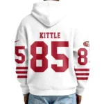 Nfl San Francisco 49ers Quarter Zip Waffle Hoodie George Kittle 1