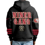 Nfl San Francisco 49ers Quarter Zip Waffle Hoodie Niner Gang 1