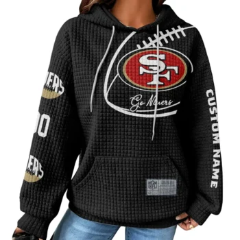 Nfl San Francisco 49ers Waffle Hoodie Go Niners Black 2