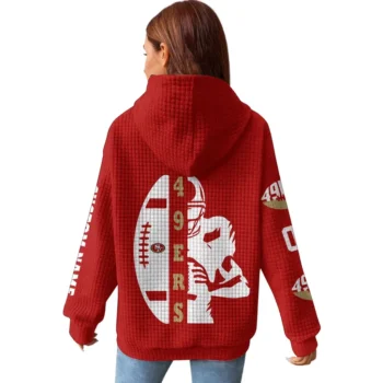 Nfl San Francisco 49ers Waffle Hoodie Go Niners Red 2