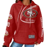 Nfl San Francisco 49ers Waffle Hoodie Go Niners Red 1
