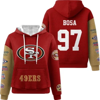 Nfl San Francisco 49ers Waffle Hoodie Nick Bosa 1