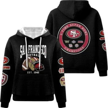 Nfl San Francisco 49ers Waffle Hoodie Super Bowl Champions 1